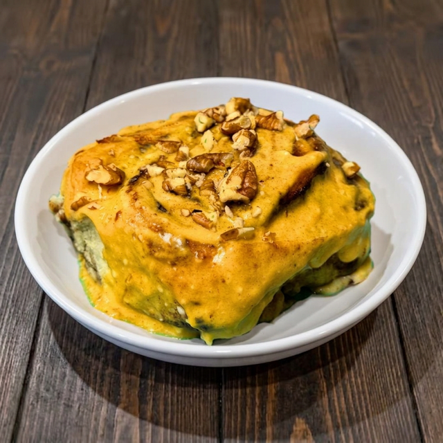 Pumpkin Spice Cinnamon Roll.